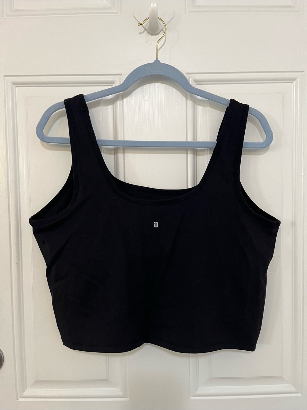 Ideology Black Crop Bralette with Wide Straps